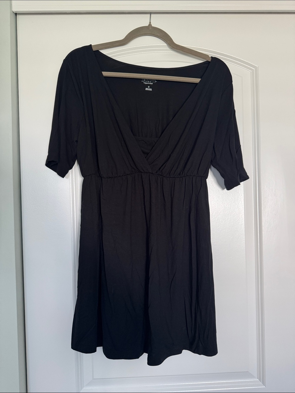 Isabel Maternity by Ingrid & Isabel Black V-Neck Empire Waist Top